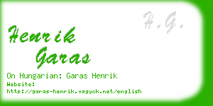 henrik garas business card